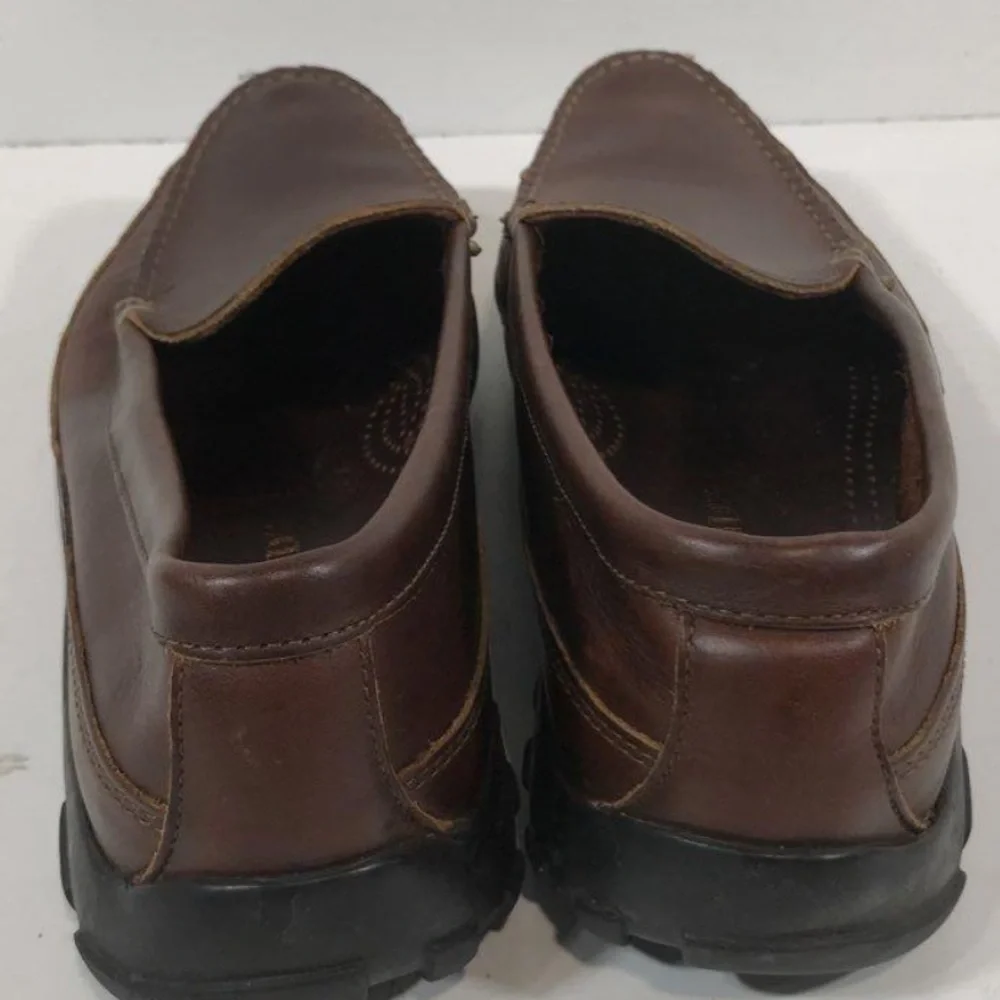 Men's Allen Edmonds Boulder Driving Moccasin Loafers Brown Leather Size 9.5D